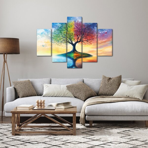 Tablou – Arbore pictat al anotimpurilor (150x105 cm)