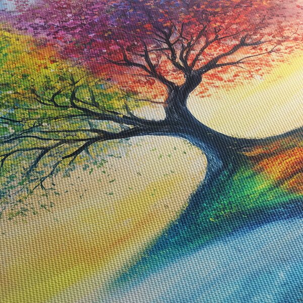Tablou – Arbore pictat al anotimpurilor (120x50 cm)