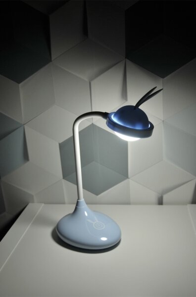 Veioză LED tactilă pentru copii RABBIT LED/0,4W/5V 3000/6500K albastră + USB