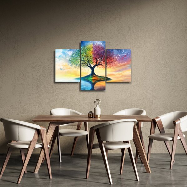 Tablou – Arbore pictat al anotimpurilor (90x60 cm)
