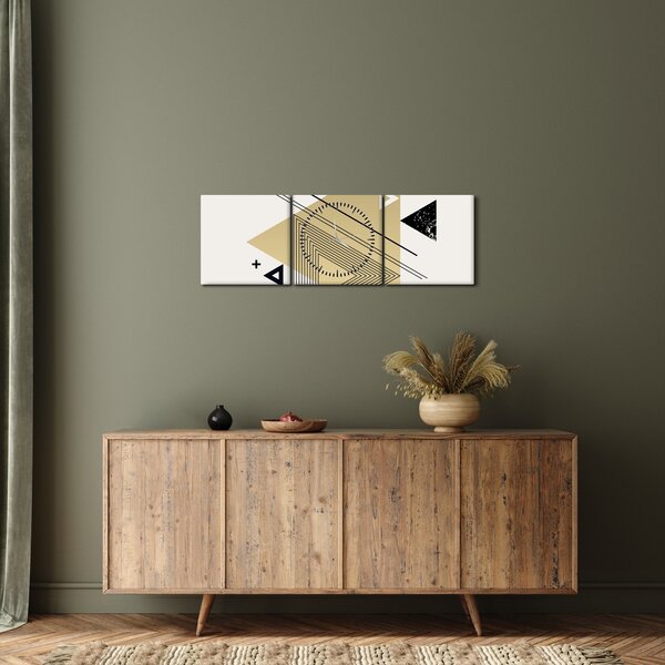 Tablou - Forme geometrice N⁰4 (cu ceas) (90x30 cm)