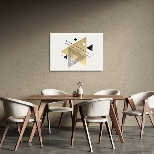 Tablou pe sticlă - Forme geometrice N⁰4 (70x50 cm)