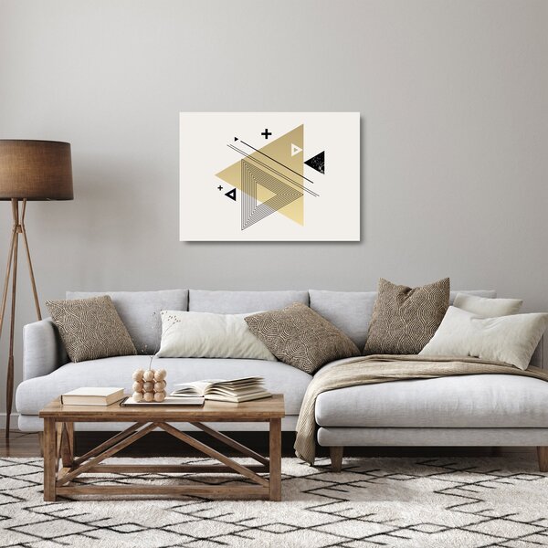 Tablou pe sticlă - Forme geometrice N⁰4 (70x50 cm)