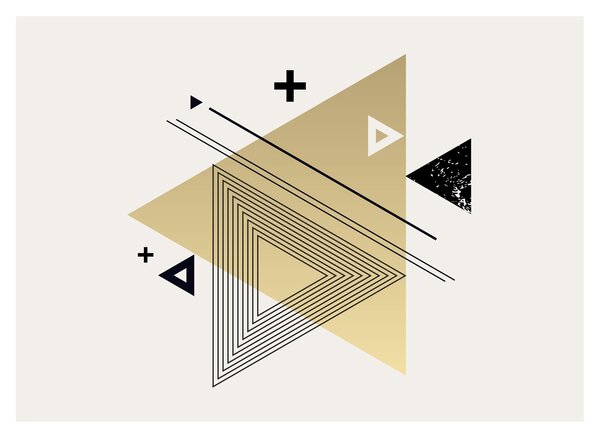 Tablou pe sticlă - Forme geometrice N⁰4 (70x50 cm)