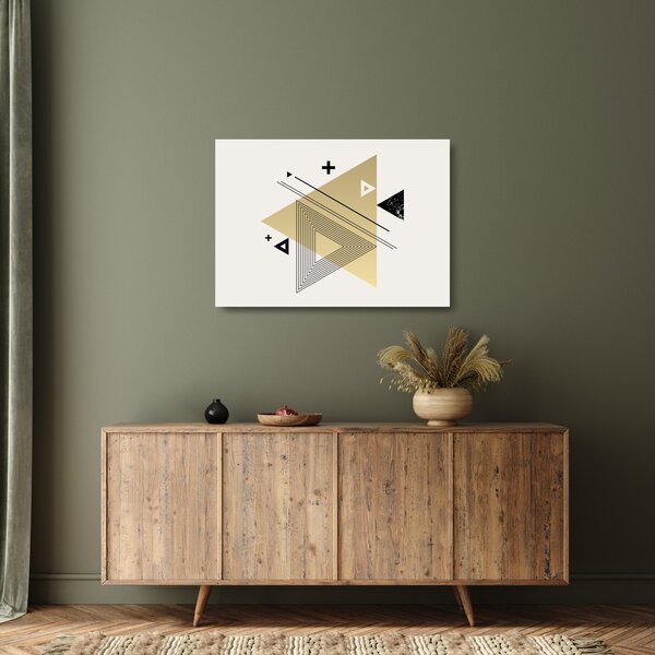 Tablou pe sticlă - Forme geometrice N⁰4 (70x50 cm)