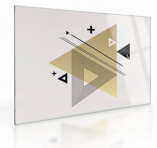 Tablou pe sticlă - Forme geometrice N⁰4 (70x50 cm)