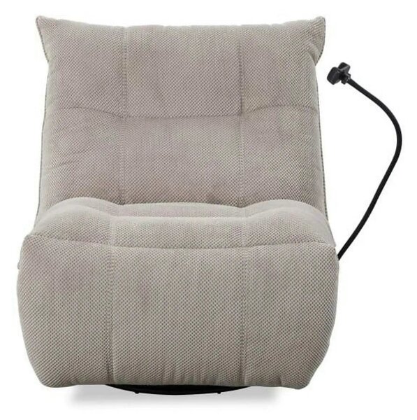 Fotoliu recliner MARCUS, maro deschis/negru, stofa clasica/metal, 84x1