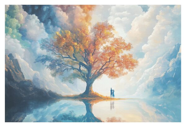 Tablou – Arborele vieții și al iubirii (90x60 cm)