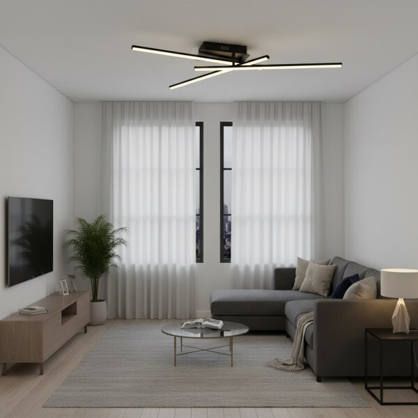 Brilagi - Plafonieră LED STRIPES, 30W/230V, neagră