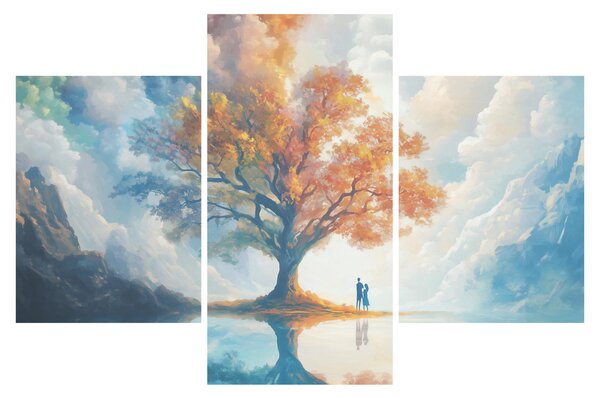 Tablou – Arborele vieții și al iubirii (90x60 cm)