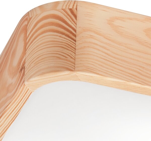 Plafonieră OAK SQUARE 2xE27/15W/230V 35x35 cm stejar
