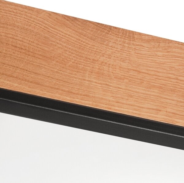 Plafonieră OAK SQUARE 4xE27/15W/230V 48x48 cm stejar/negru