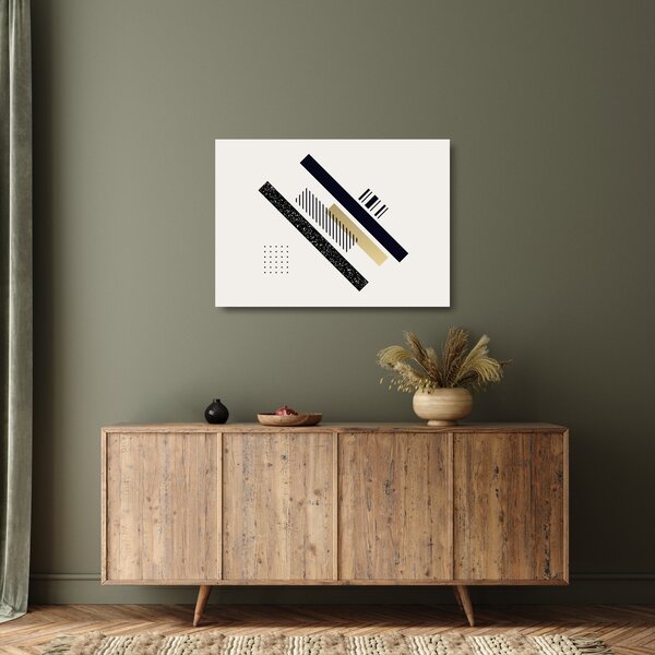 Tablou pe sticlă - Forme geometrice N⁰5 (70x50 cm)