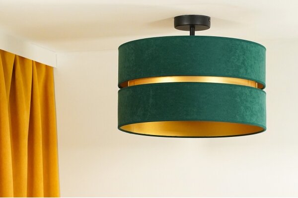 Lustră aplicată Duolla DUO 1xE27/15W/230V d. 40 cm verde/auriu