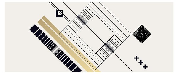 Tablou - Forme geometrice N⁰6 (120x50 cm)