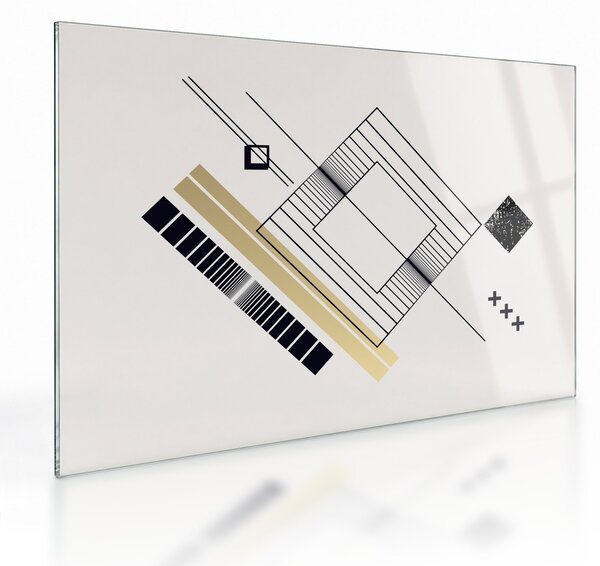 Tablou pe sticlă - Forme geometrice N⁰6 (70x50 cm)