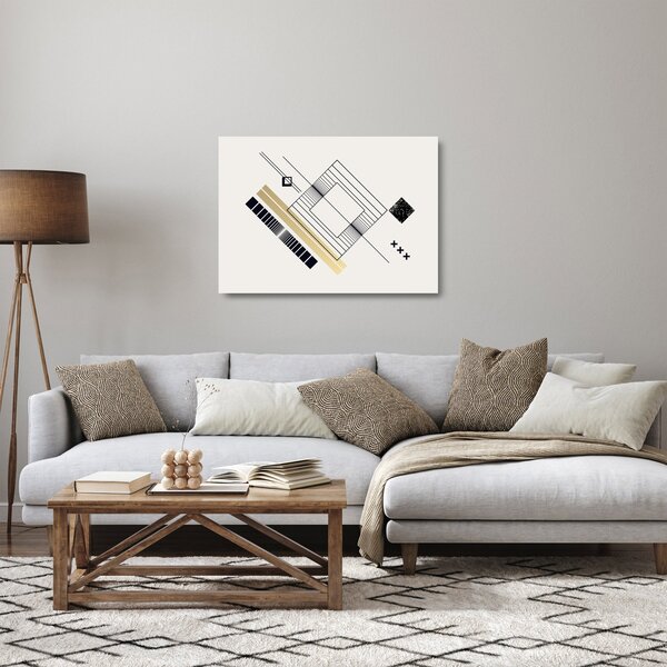 Tablou pe sticlă - Forme geometrice N⁰6 (70x50 cm)