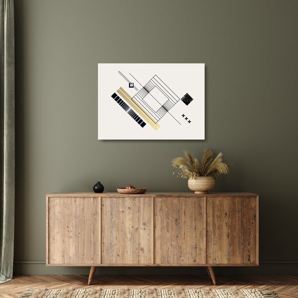 Tablou pe sticlă - Forme geometrice N⁰6 (70x50 cm)