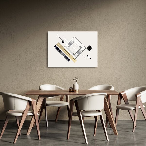Tablou pe sticlă - Forme geometrice N⁰6 (70x50 cm)
