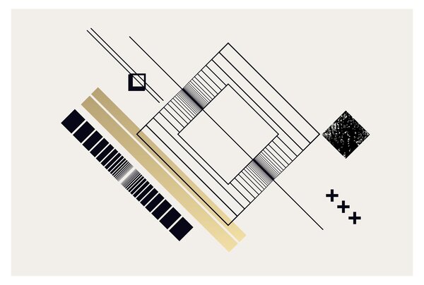 Tablou - Forme geometrice N⁰6 (90x60 cm)