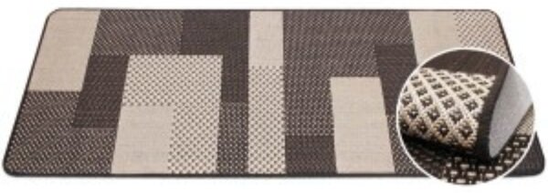 Covor Bucatarie 19645 91 , Flex Antiderapant, Maro Dreptunghi, Maro, 75x200