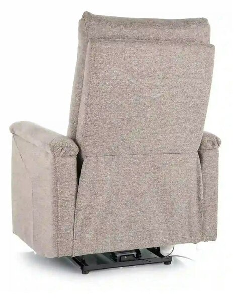 Fotoliu recliner NEPTUN M, bej, stofa clasica/metal, functie de masaj
