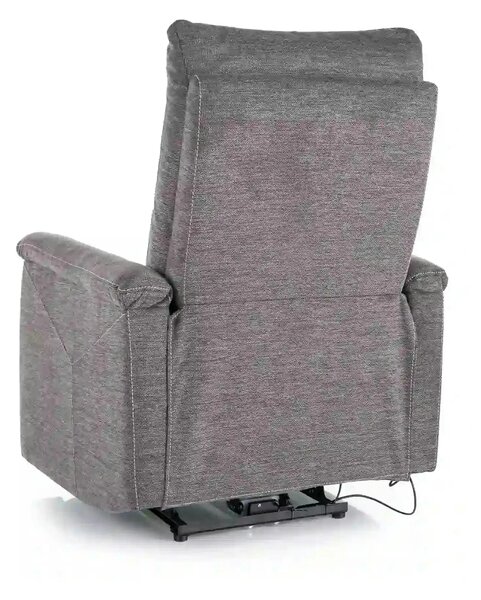 Fotoliu recliner NEPTUN M, gri inchis, stofa clasica/metal, functie de