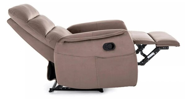 Fotoliu recliner SOLON M, stofa catifelata cappuccino - Bluvel 38, 74x