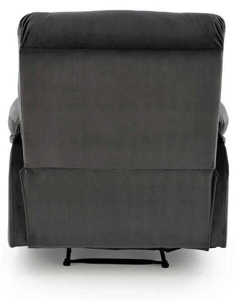 Fotoliu rabatabil DRAGER, negru, stofa catifelata/metal, 88x90/160x105