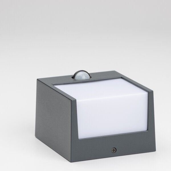 Aplică LED de exterior cu senzor Brilagi TERNI LED/12W/230V antracit IP44