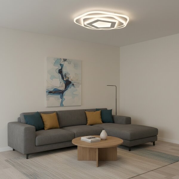 Brilagi - Lampă LED dimabilă de tavan MODERN, 64W, 230V, 3000-6000K + telecomandă
