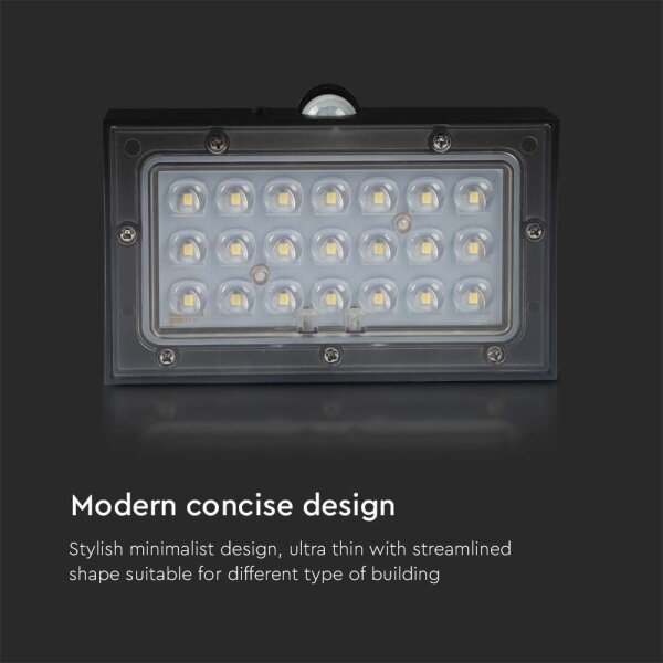 Aplică LED solară cu senzor LED/3W/3,7V 3000K/4000K IP65 negru