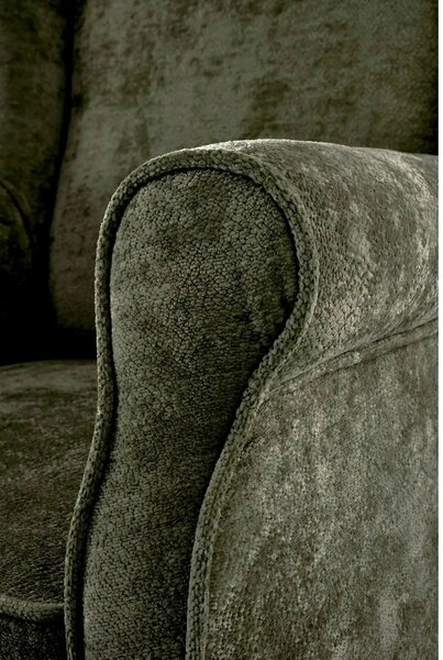 Fotoliu HERMES, stofa verde olive - Markos 14/12, 80x80x110 cm