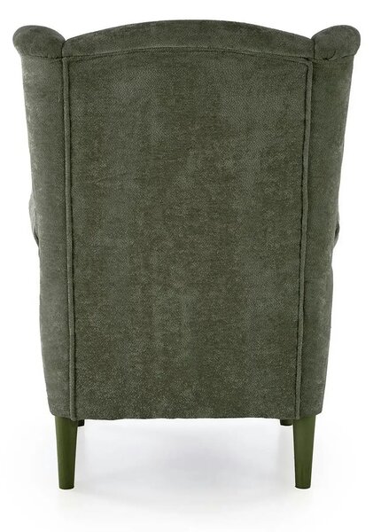 Fotoliu HERMES, stofa verde olive - Markos 14/12, 80x80x110 cm