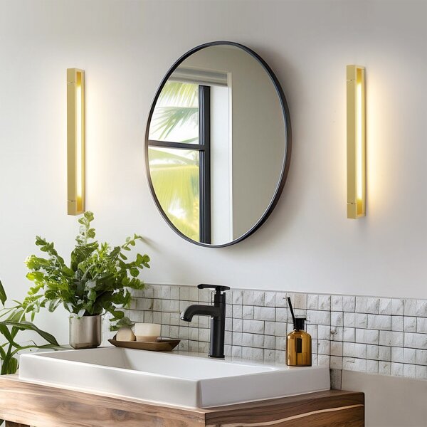Brilagi-LED Lampă pentru oglindă de baie AQUA LINE LED/18W/230V 60 cm IP44 aurie