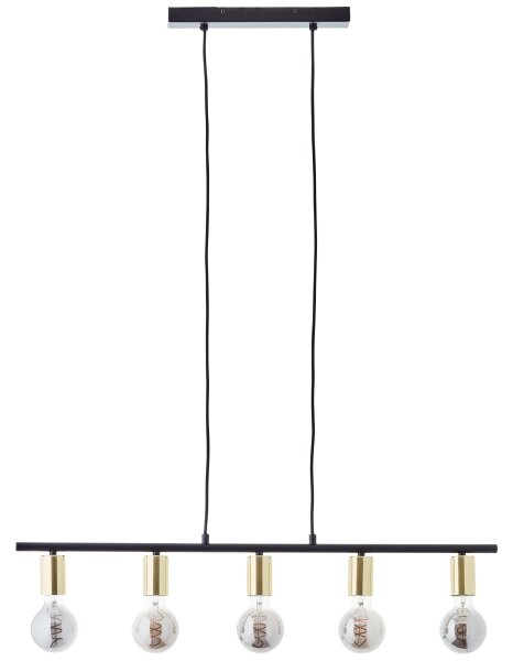 Brilliant - Lustră pe cablu KERRY 5xE27/40W/230V negru/alamă