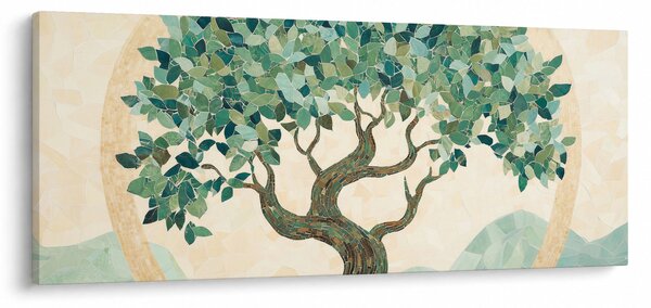 Tablou – Mozaic elegant cu arbore (120x50 cm)