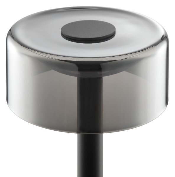 Brilliant - Lampă de birou LED RAZOR, 2,5W/5V, 2700K, IP44, neagră, încărcabilă, cu control tactil și dimmer