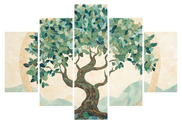 Tablou – Mozaic elegant cu arbore (150x105 cm)
