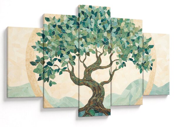 Tablou – Mozaic elegant cu arbore (150x105 cm)
