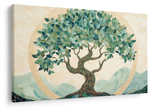 Tablou – Mozaic elegant cu arbore (90x60 cm)