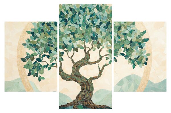 Tablou – Mozaic elegant cu arbore (90x60 cm)