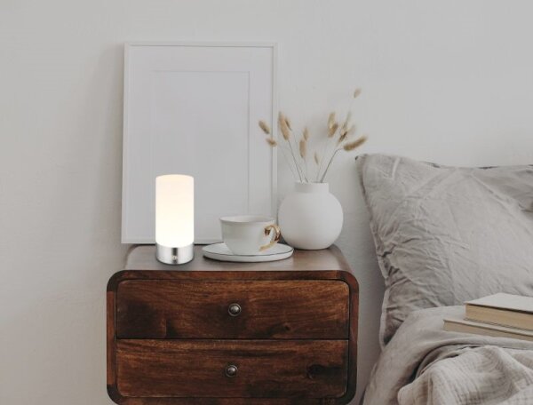 Globo 21040RGB - Lampă de birou LED RGB, încărcabilă, 1,8W/5V, 1500 mAh, crom