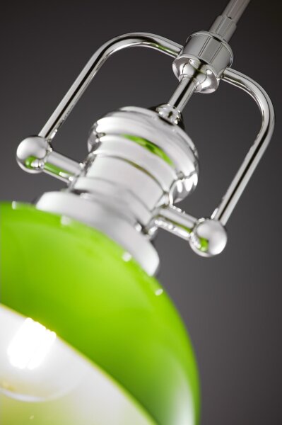 Jupiter 2071 - Lustră pe tijă PLATINO 1xE27/15W/230V verde/crom lucios