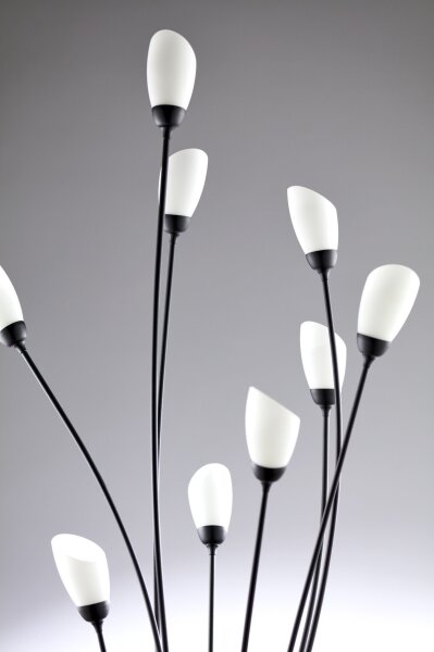 Jupiter 2058 - Lampă de podea GLORIOSA, 9 x G9, 14 W, 230 V, neagră