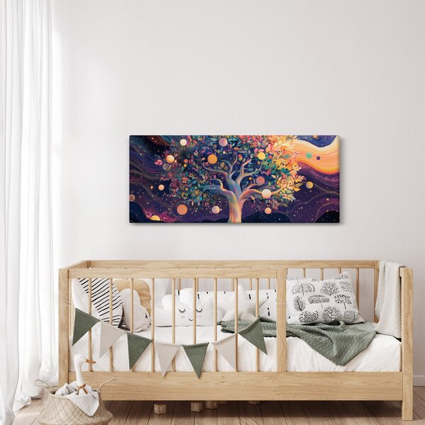 Tablou – Arbore violet plin de energie (120x50 cm)