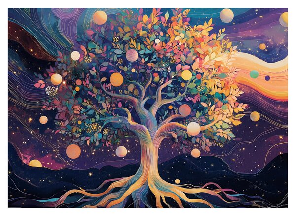 Tablou – Arbore violet plin de energie (70x50 cm)