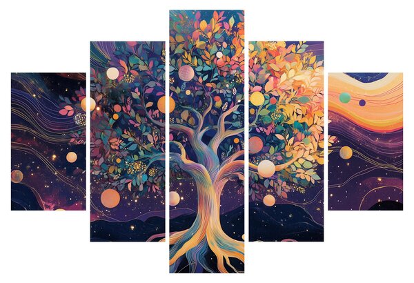 Tablou – Arbore violet plin de energie (150x105 cm)