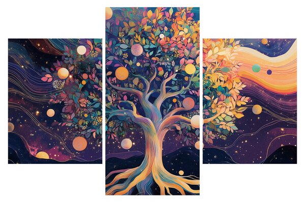 Tablou – Arbore violet plin de energie (90x60 cm)