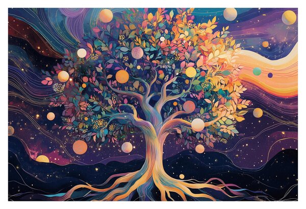 Tablou – Arbore violet plin de energie (90x60 cm)